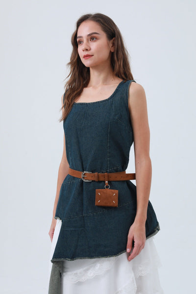 Vintage Belt with Attached Mini Wallet – Functional & Retro Style 💼