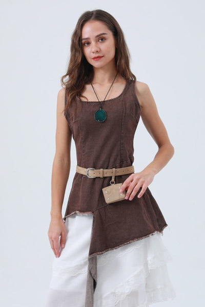 Vintage Belt with Attached Mini Wallet – Functional & Retro Style 💼