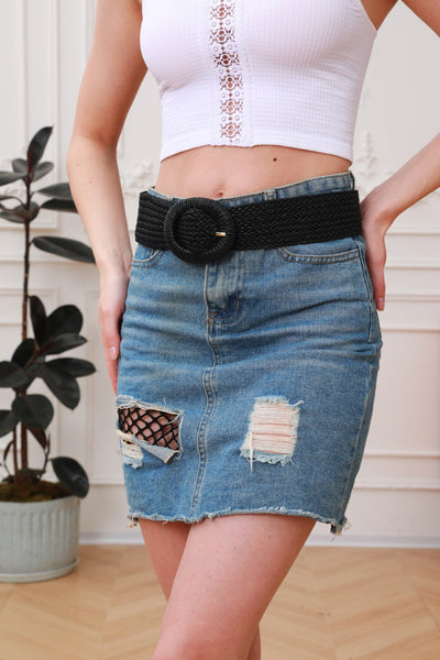 Handwoven Bohemian Waxed Cord Braided Belt