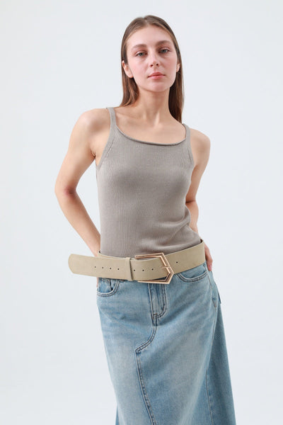 Wild West Chic: Wide Suede Belt