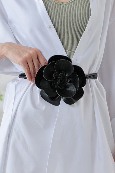 Wildflower Leather Flower Belt - 2 Colors