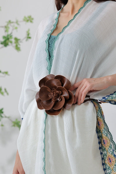Wildflower Leather Flower Belt - 2 Colors