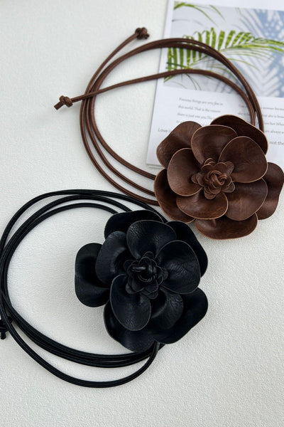 Wildflower Leather Flower Belt - 2 Colors