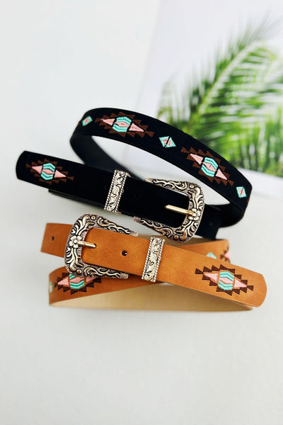 Wanderlust: Vintage Boho Ethnic Pattern Buckle Belt
