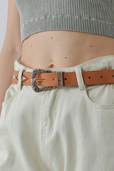 Wanderlust: Vintage Boho Ethnic Pattern Buckle Belt
