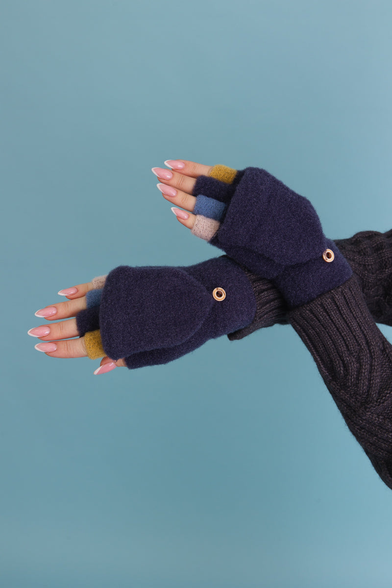 Rainbow Tip Convertible Gloves - (4 colors)