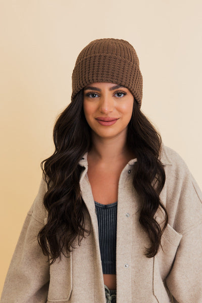 Toasty Waffle Puff Beanie