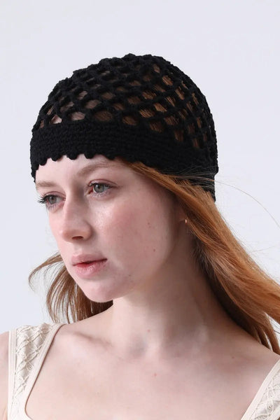 Crochet Mesh Head Cap – 3 colors