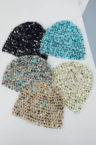 ✨Sequins Crochet Mesh Beanie✨ 5 colors