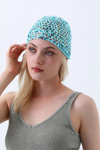 ✨Sequins Crochet Mesh Beanie✨ 5 colors