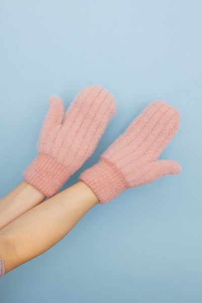 Plush Pastel Fuzzy Winter Mittens- 4 Colors