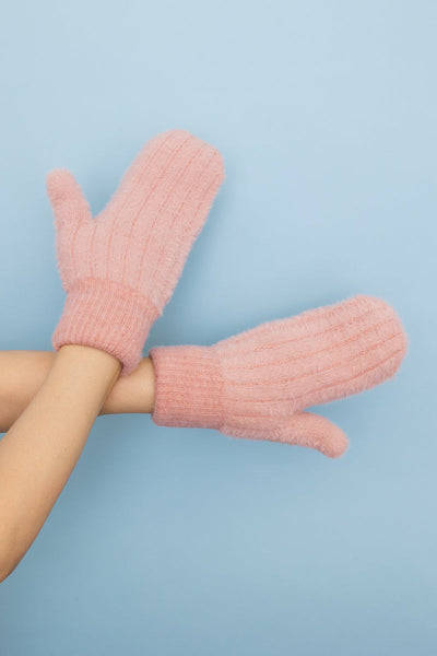 Plush Pastel Fuzzy Winter Mittens- 4 Colors