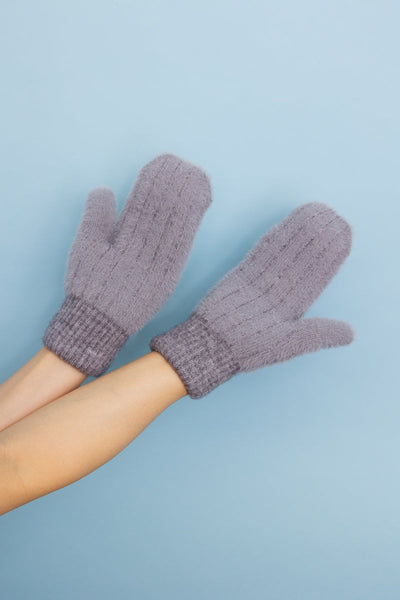 Plush Pastel Fuzzy Winter Mittens- 4 Colors