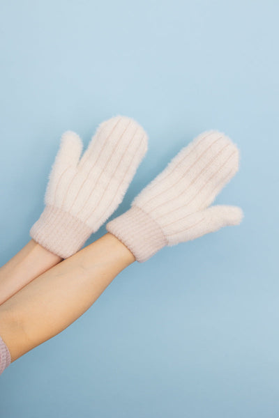 Plush Pastel Fuzzy Winter Mittens- 4 Colors