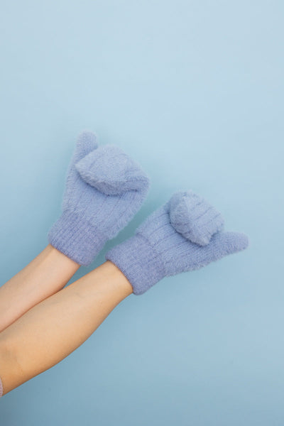 Plush Pastel Fuzzy Winter Mittens- 4 Colors