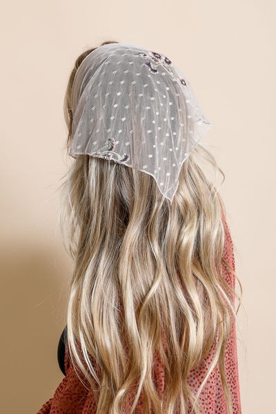 Tulle Lace Poppy Headscarf Hats & Hair