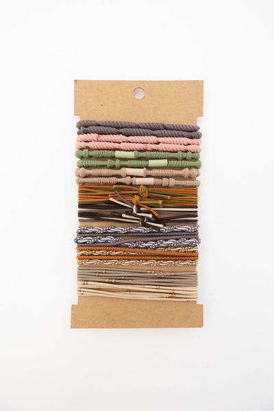 Retro Bohemian Stackable Hair Tie Bracelet Set🌷