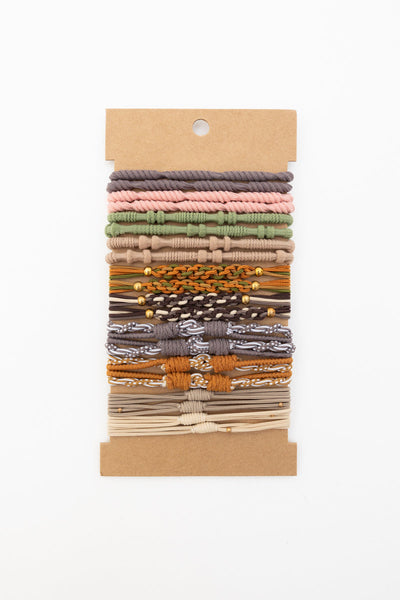 Retro Bohemian Stackable Hair Tie Bracelet Set🌷