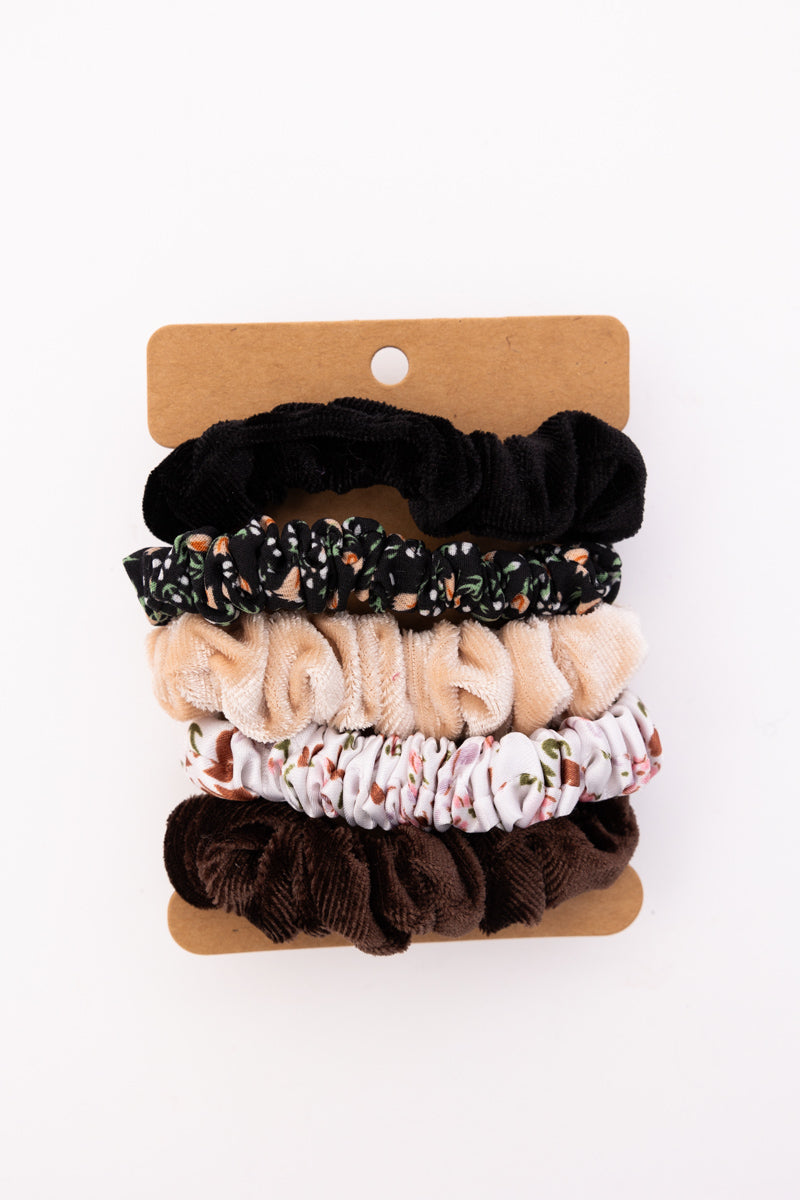 Autumn Floral Hair Scrunchies – Assorted Designs