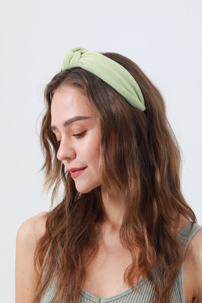 Waffle Texture Knit Headband – Cozy & Chic Hair Wrap 🧣