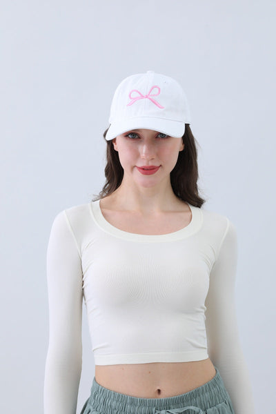 Bow Ribbon Embroidered Baseball Cap🎀⚾️