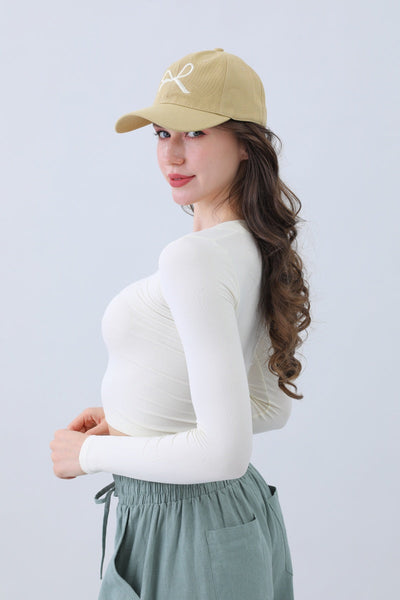 Bow Ribbon Embroidered Baseball Cap🎀⚾️