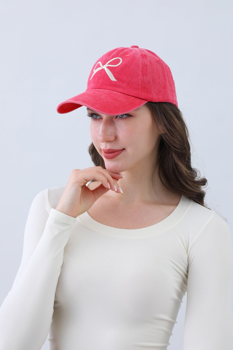 Bow Ribbon Embroidered Baseball Cap🎀⚾️