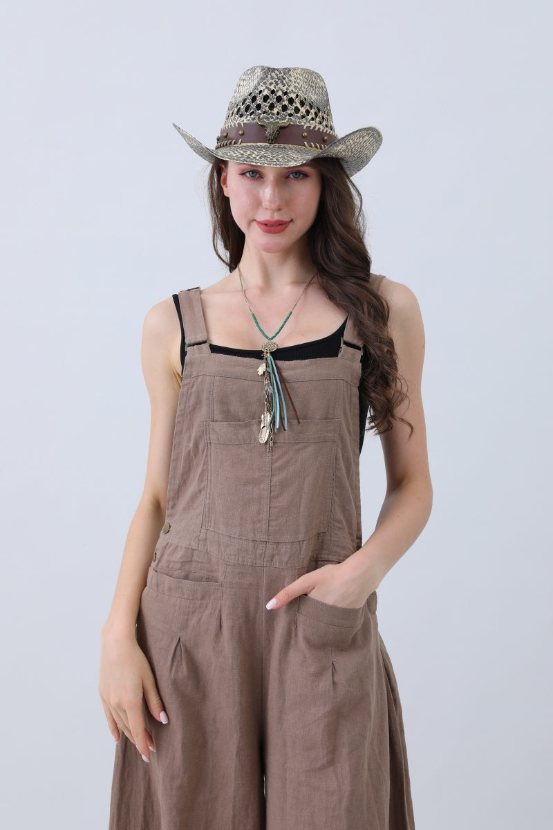 Edgy Ink-Western Hat – Bull Skull Band & Artistic Flair🤠🔥