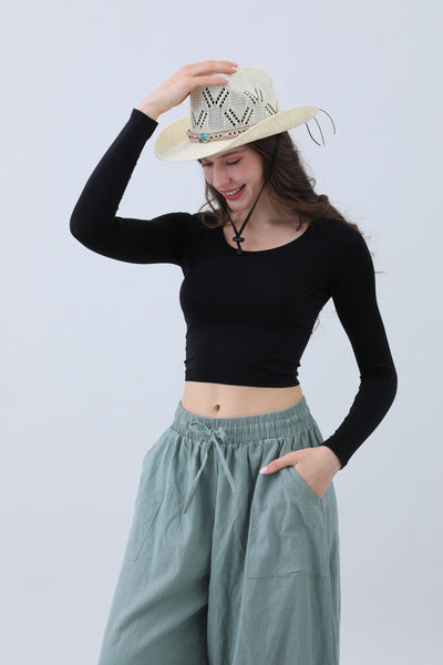 Turquoise Statement Cowboy Hat – Bold Cutout Artistry🌵✨