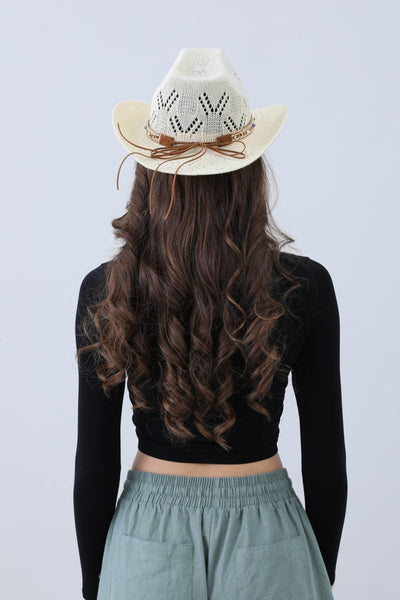 Turquoise Statement Cowboy Hat – Bold Cutout Artistry🌵✨