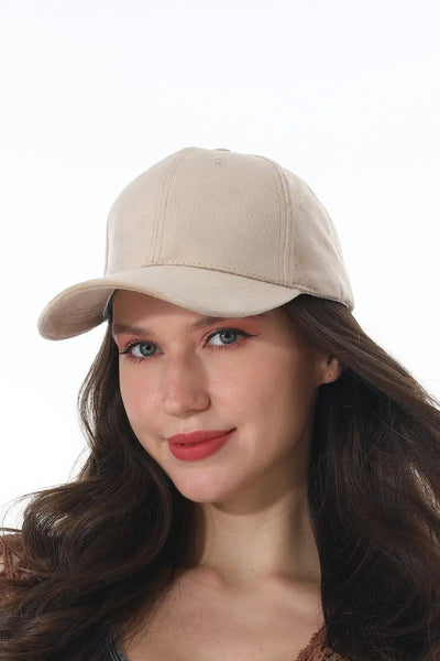 Women Soft Suede Solid Adjustable Curved Brim Baseball Cap 🧢🍂 Leto Collection