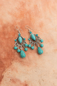 Earrings SAMPLE Turquoise & Silver Chandelier