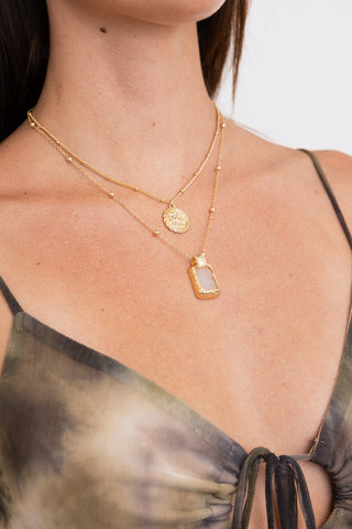 Radiant Blush Stone Pendant Necklace