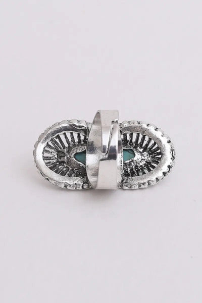 Marquise Western Adjustable Turquoise Ring 🤠💚 Leto Collection