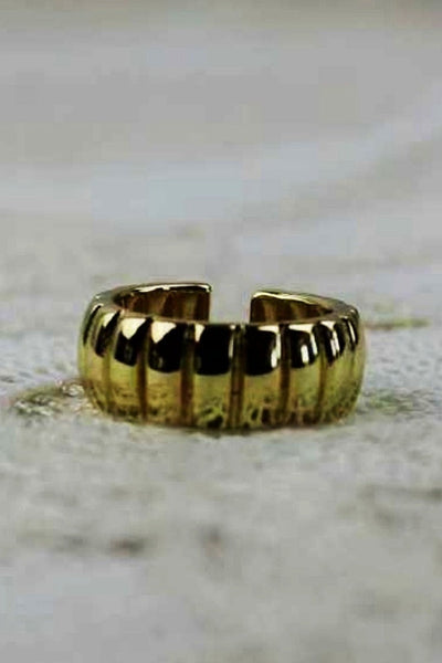 Spiral Nugget Ring – Open Band Stackable Jewelry ⚪⛓️