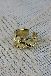 Luxe Asymmetrical Nugget Rings – Minimalist Open-Band Jewelry 🌟⛓️