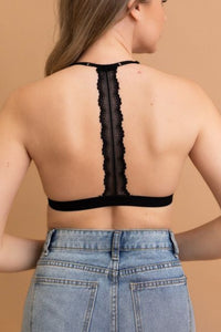 Whisper Lace T-Back Bralette - 4 colors