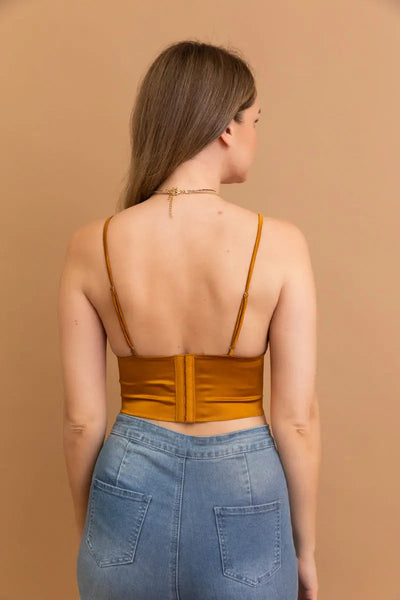 Satin Glow Longline Bralette Leto Collection