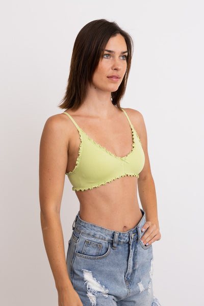 Seamless Lettuce Edge Bow Tie Triangle Bralette 🥬