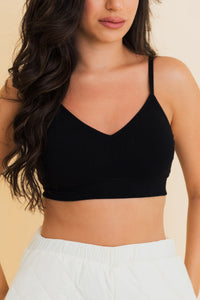Sporty Vintage Ribbed Ultra Comfy Bralette-4 colors