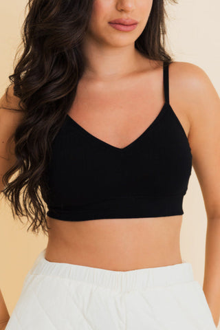 Sporty Vintage Ribbed Ultra Comfy Bralette-4 colors