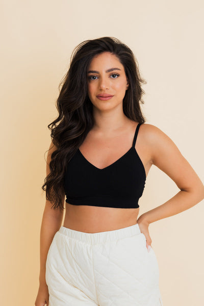 Sporty Vintage Ribbed Ultra Comfy Bralette-4 colors