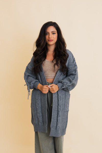 Twisted Cozy Cable Knit Cardigan- 2 colors