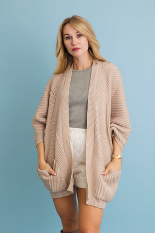 Ribbed Open-Front Knit Cardigan - 5 colors