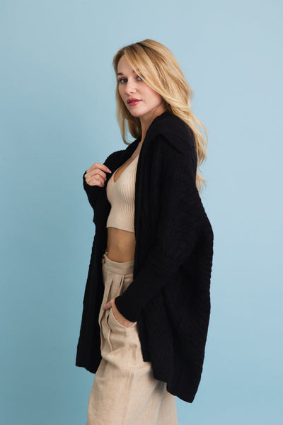 Chunky Cable Knit Oversized Cardigan (4 Colors)