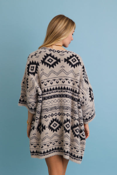 Aztec Soft Knit cardigan with Tribal Print (3 colors)