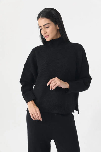 Women Turtleneck Knit Loungewear Set Sweater Wide Leg Pants 🧶☁️ Leto Collection