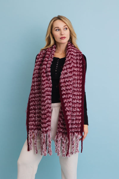 Ultra Soft Chenille Tassel Scarf (3 colors)