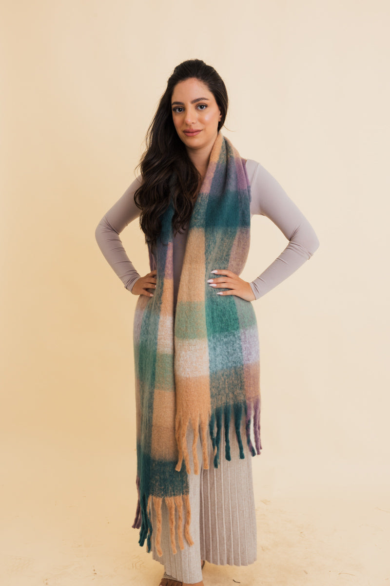 Cozy Breeze Oversized Fringe Scarf - 6 colors