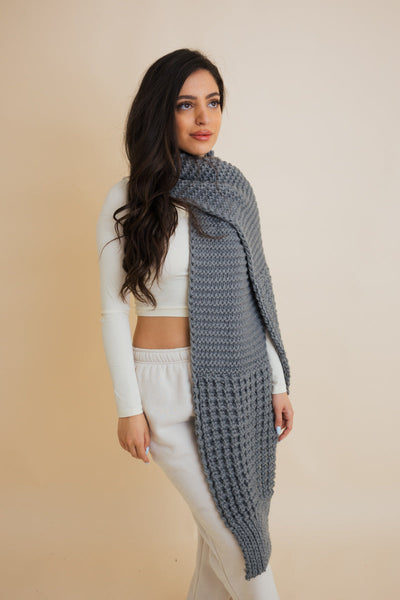 Waffle Weave Cozy Edge Scarf